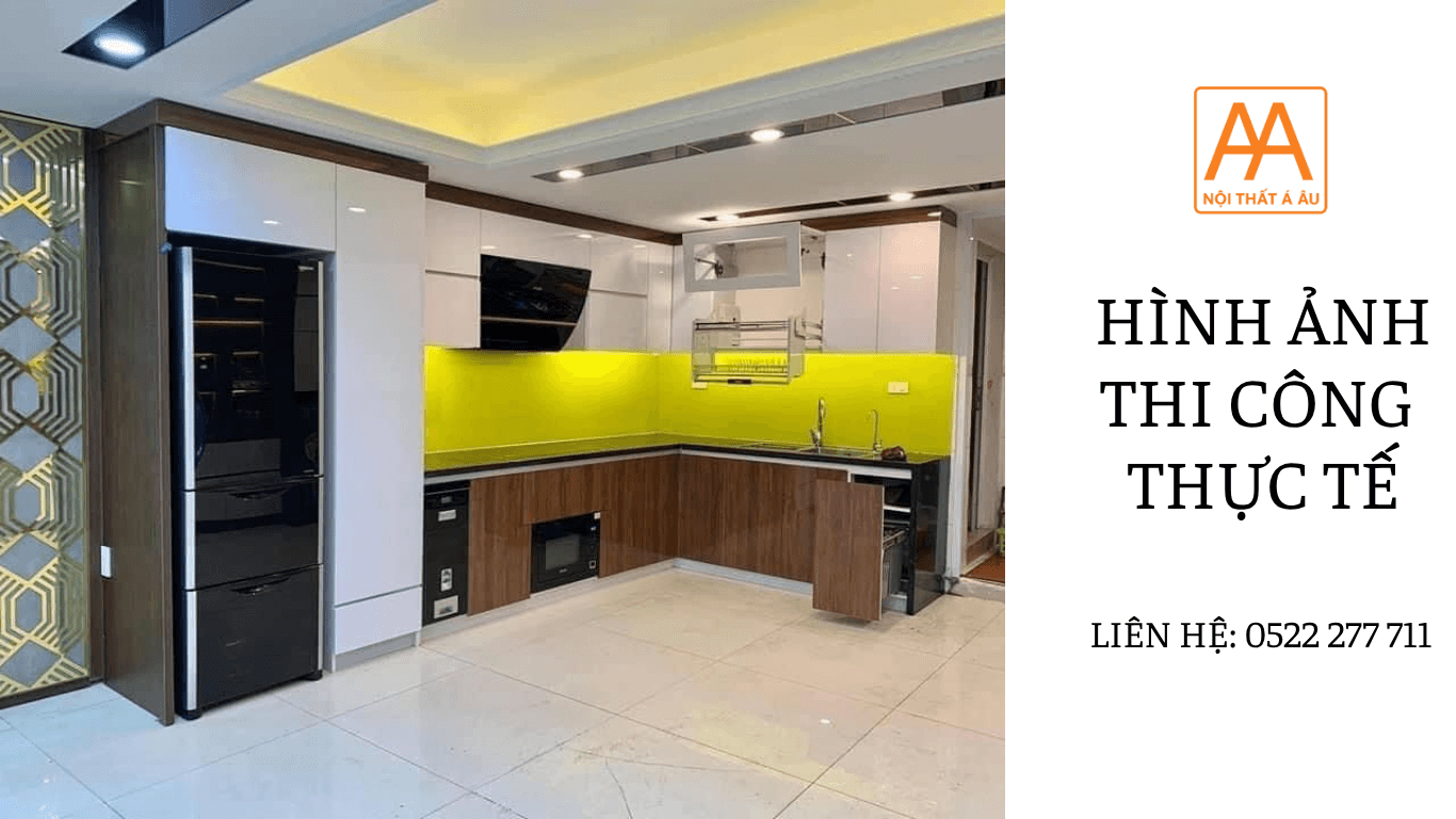 tủ bếp nhựa chung cư chữ L