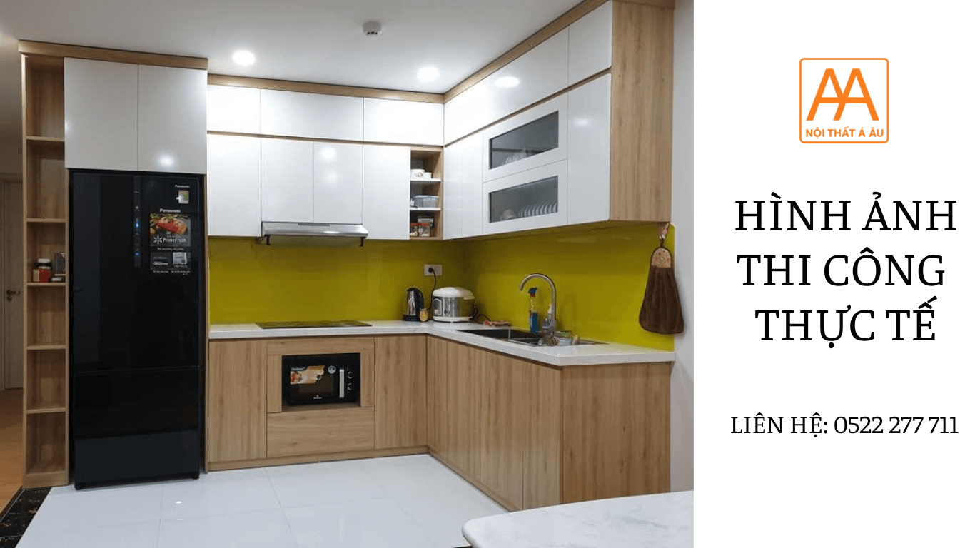 tủ bếp nhựa giả gỗ