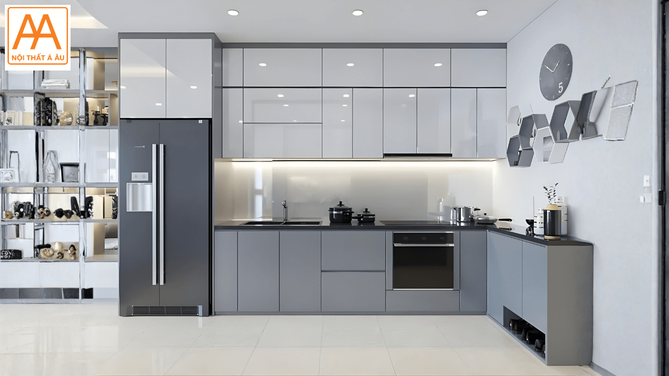 Thiết kế tủ bếp nhựa cho chung cư nhỏ tối ưu diện tích