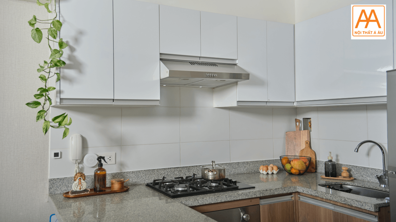Chứng thực độ bền màu và kết cấu của tủ bếp nhựa Á Âu.